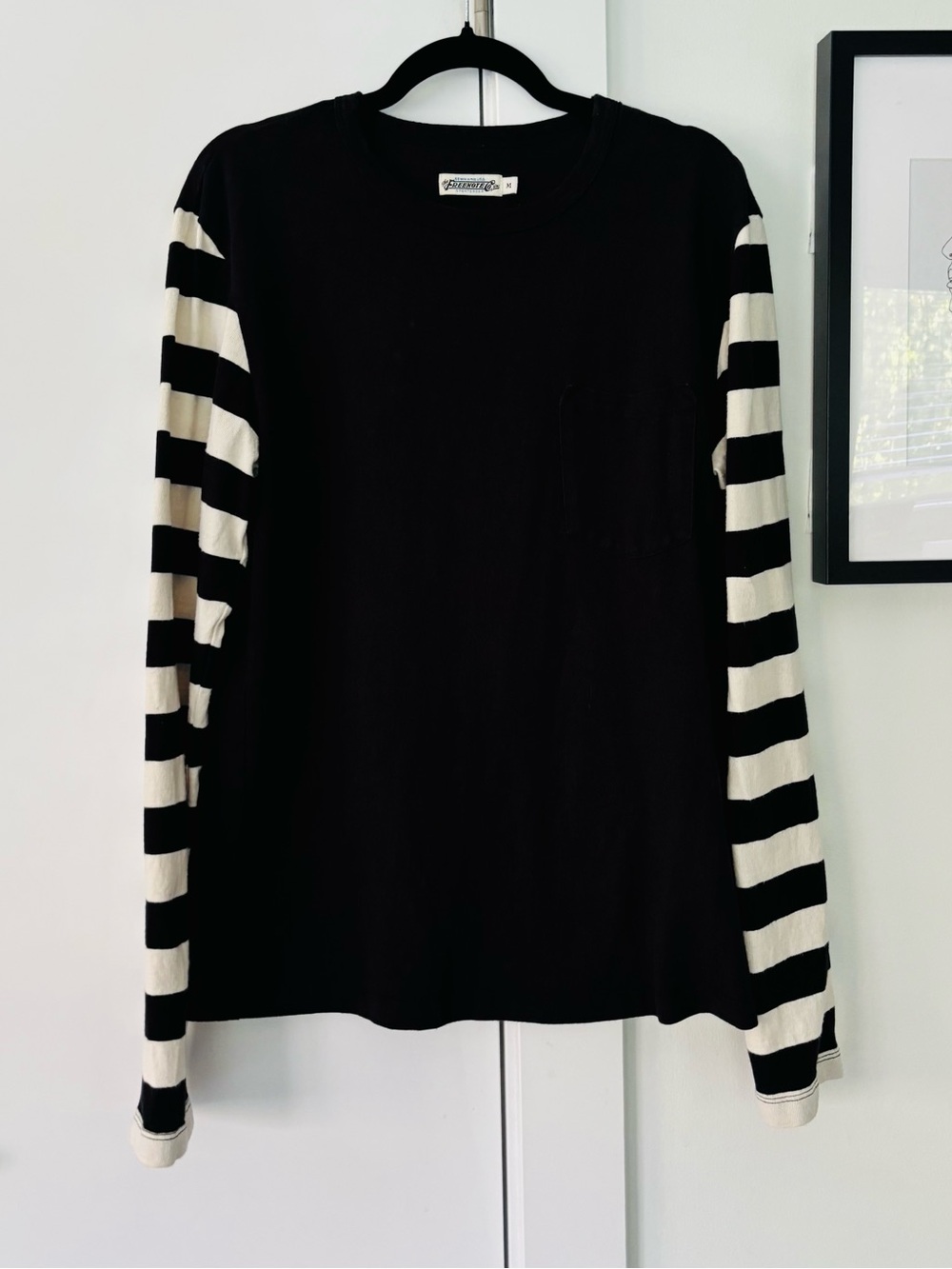 Freenote & Cloth Shifter LS tee men's black combo size medium - Picture 6 of 11